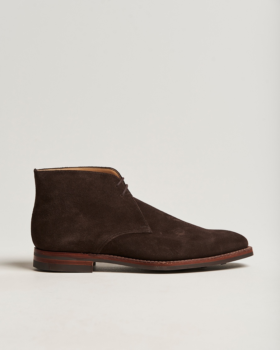 Crockett & Jones Tetbury Chukka Dark Brown Suede – Ruskea