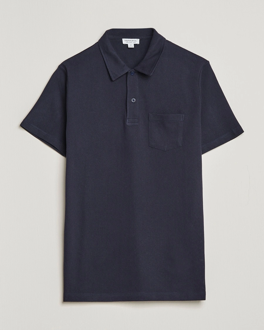 Sunspel Riviera Polo Shirt Navy – Sininen