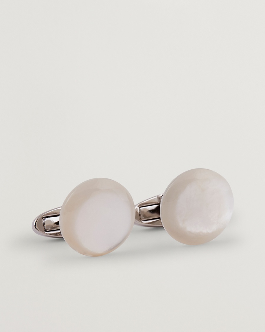Stenströms Mother of Pearl Cufflink White – Valkoinen