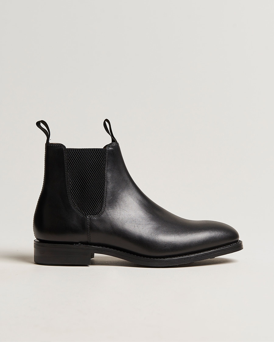 Loake 1880 Chatsworth Chelsea Boot Black Calf – Musta
