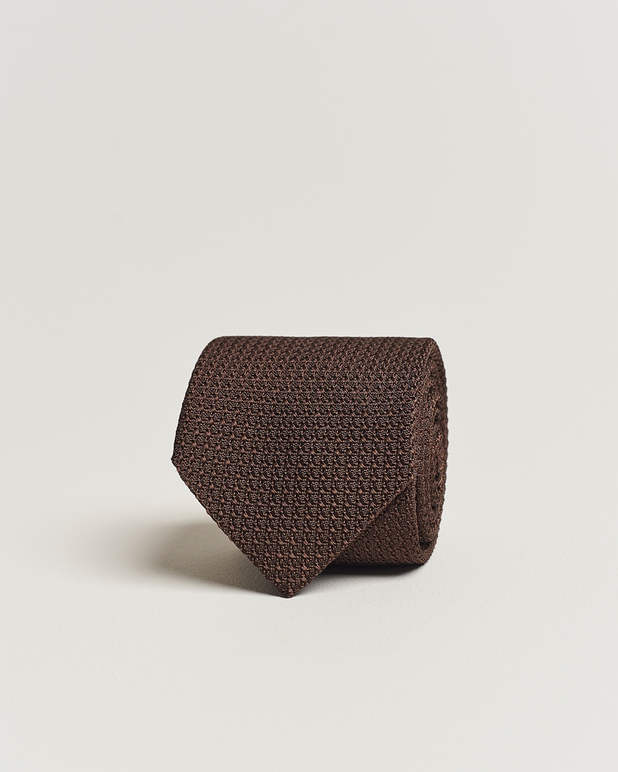 Amanda Christensen Silk Grenadine 8 cm Tie Brown – Ruskea