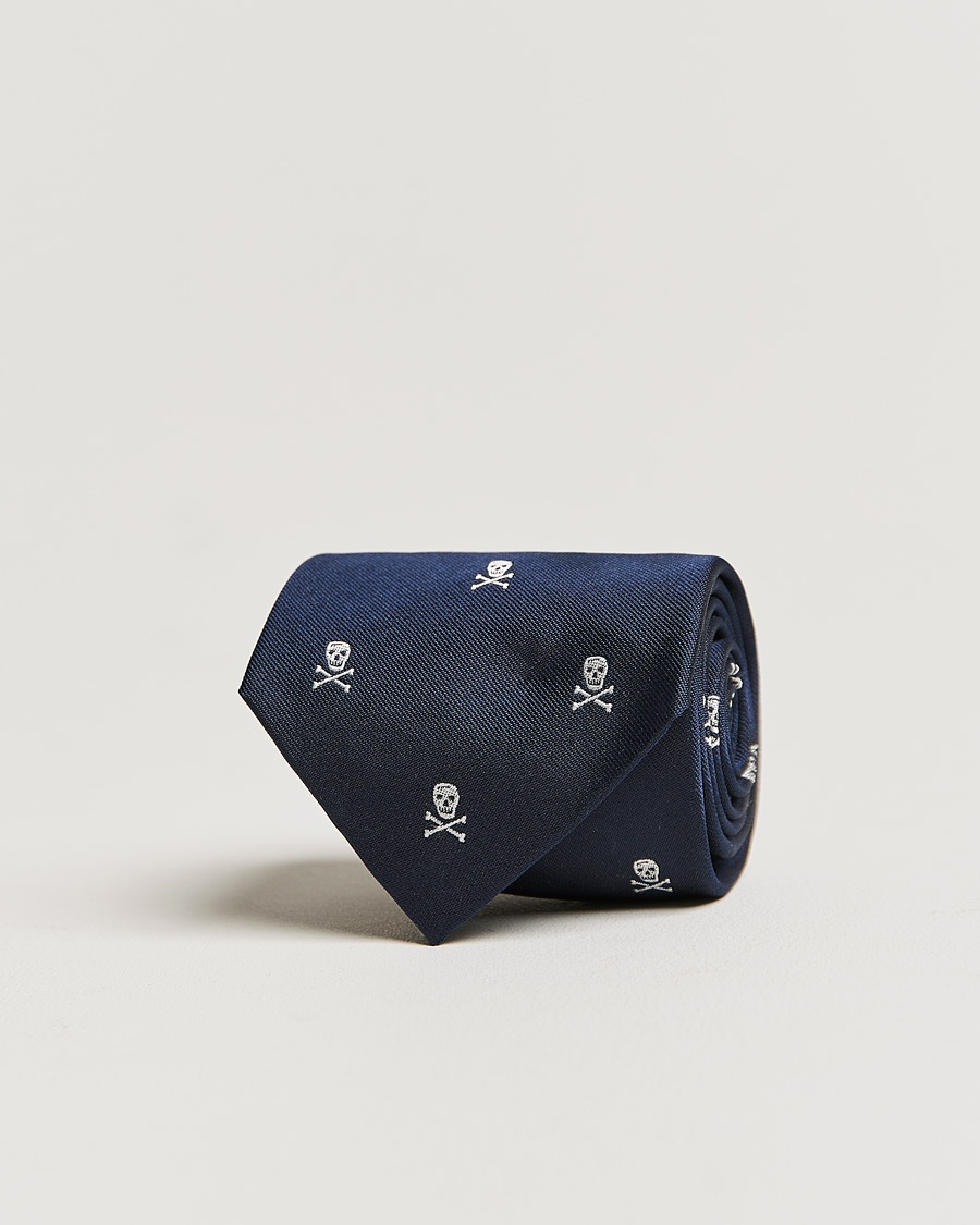 Ralph Lauren Purple Label Ralph Lauren Purple LabelSkull & Crossbone Silk TieNavy – Sininen