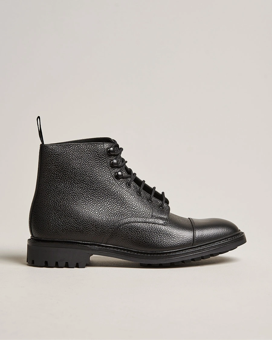Loake 1880 Sedbergh Derby Boot Black Calf Grain – Musta