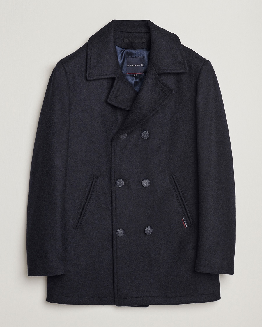 Armor-lux Kermor Wool Peacoat Navy – Sininen