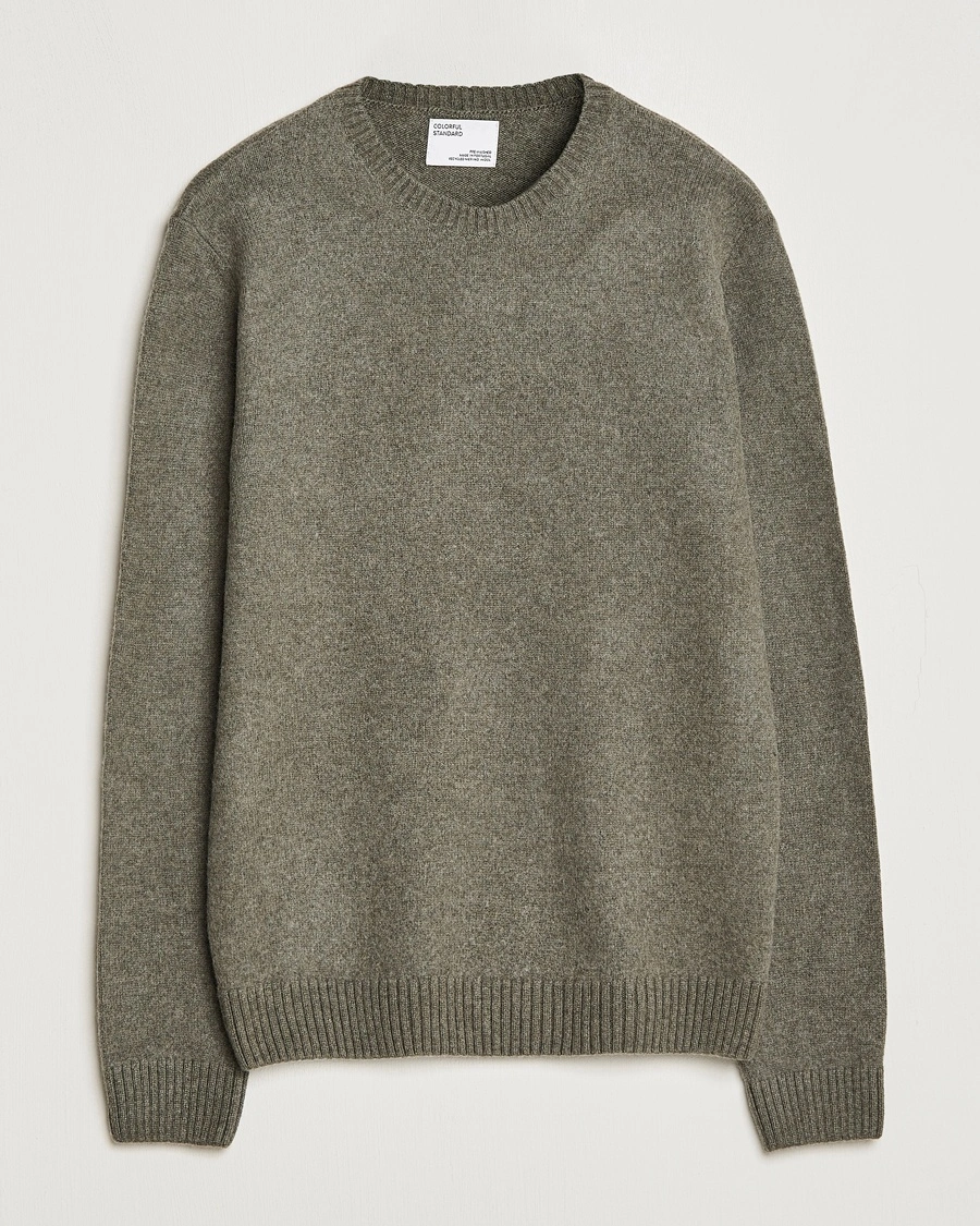 Colorful Standard Classic Merino Wool Crew Neck Dusty Olive – Vihreä