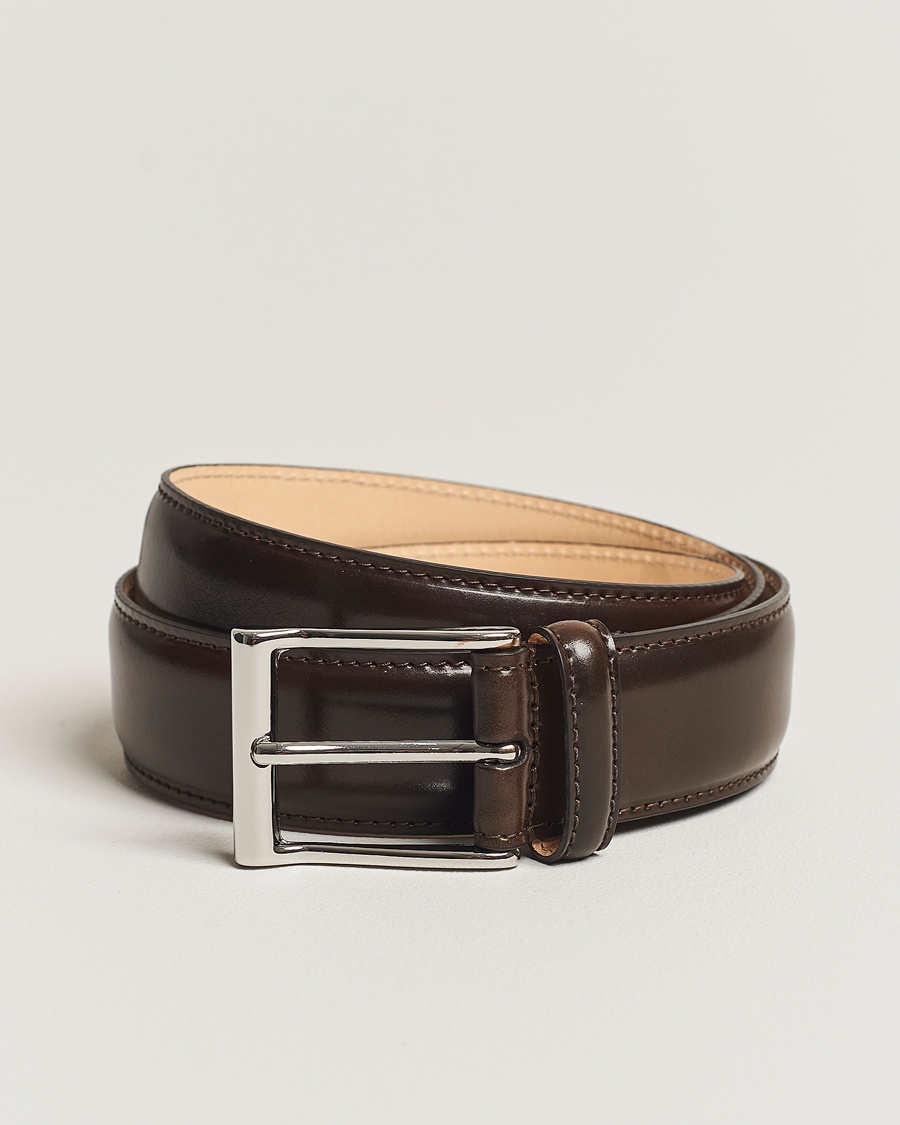 Crockett & Jones Belt 3.2 cm Dark Brown Cordovan – Ruskea