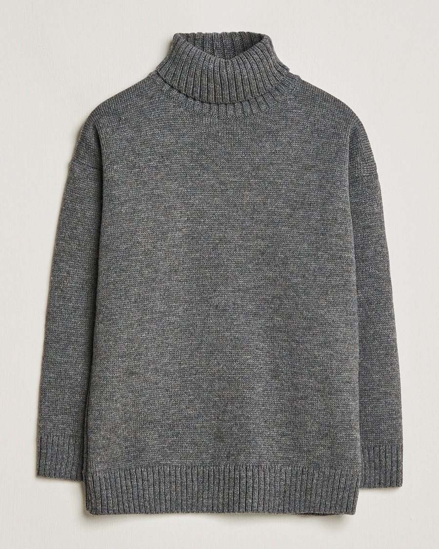 Gloverall Submariner Chunky Wool Rollneck Grey – Harmaa