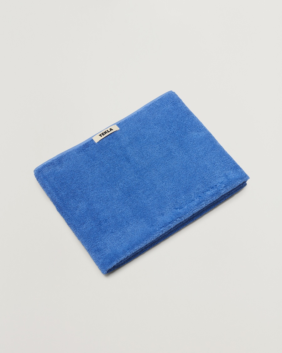 Tekla Organic Terry Bath Towel Clear Blue – Sininen