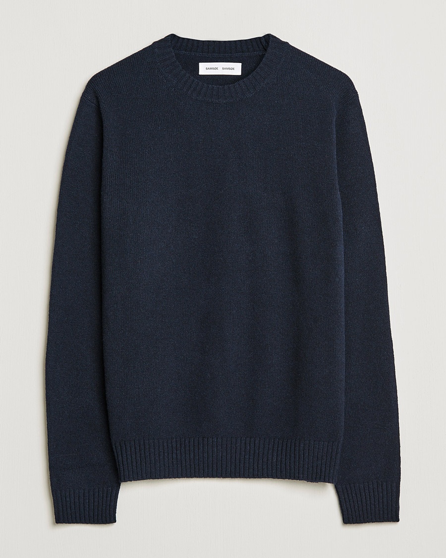 Samsøe Samsøe Sylli Wool Crew Neck Salute Navy – Sininen