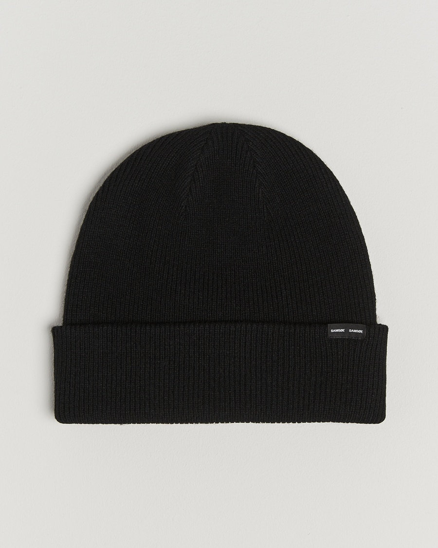 Samsøe Samsøe The Wool Beanie Black – Musta
