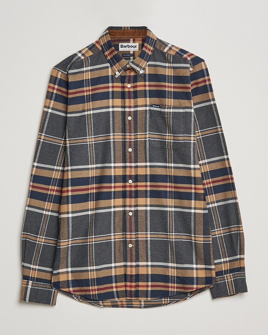 Barbour Lifestyle Ronan Flannel Check Shirt Grey Marl – Harmaa
