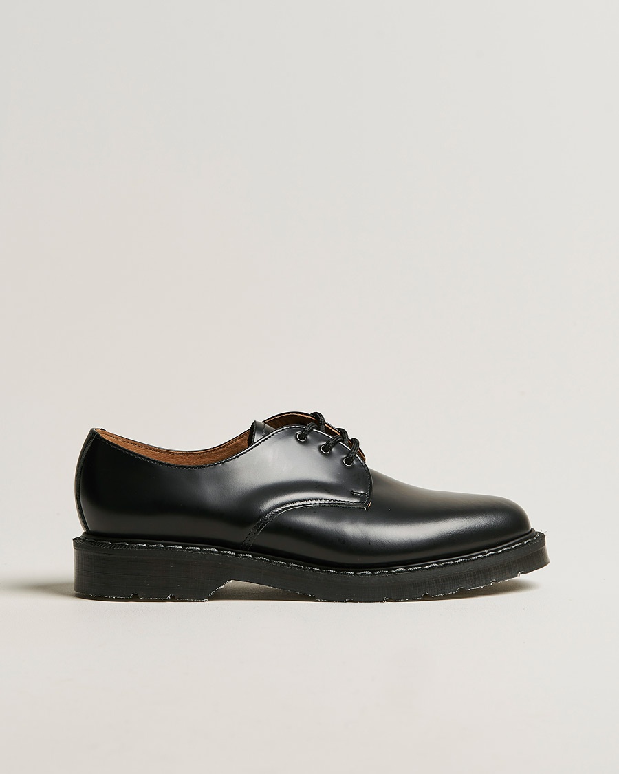 Solovair 3 Eye Gibson Shoe Black Shine – Musta