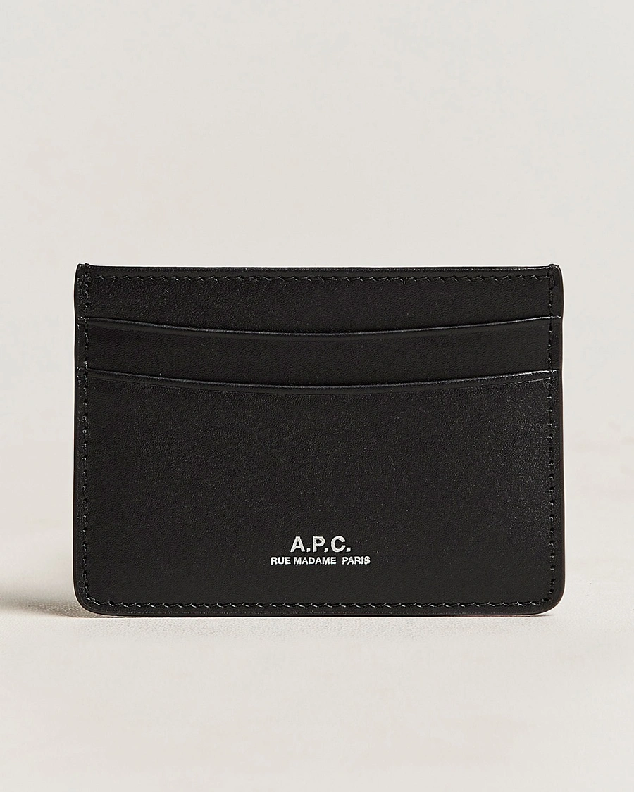 A.P.C. A.P.C.Calf Leather Card HolderBlack – Musta