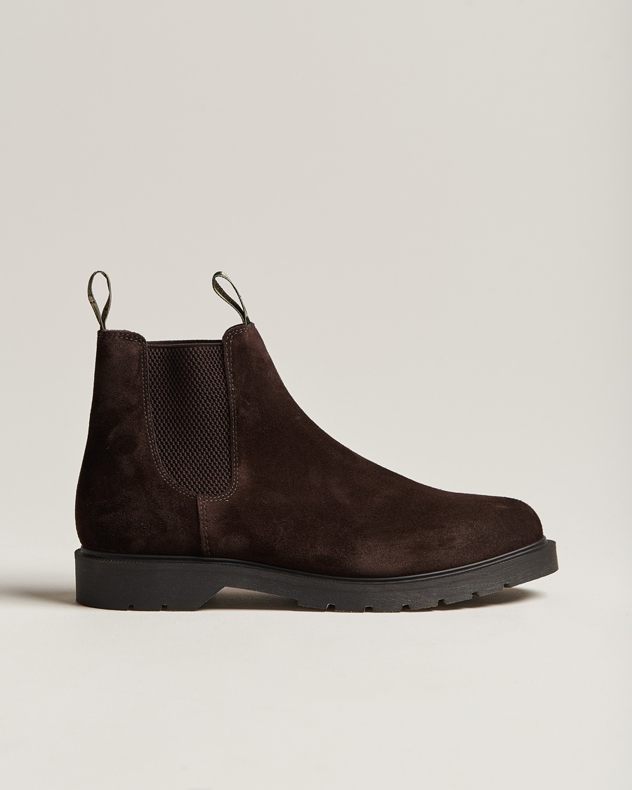 Loake Shoemakers Mccauley Heat Sealed Chelsea Brown Suede – Ruskea