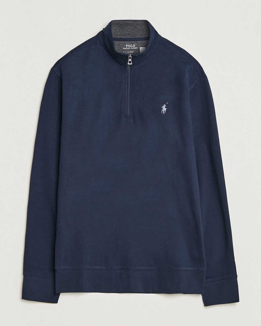 Polo Ralph Lauren Double Knit Half-Zip Sweater Aviator Navy – Sininen
