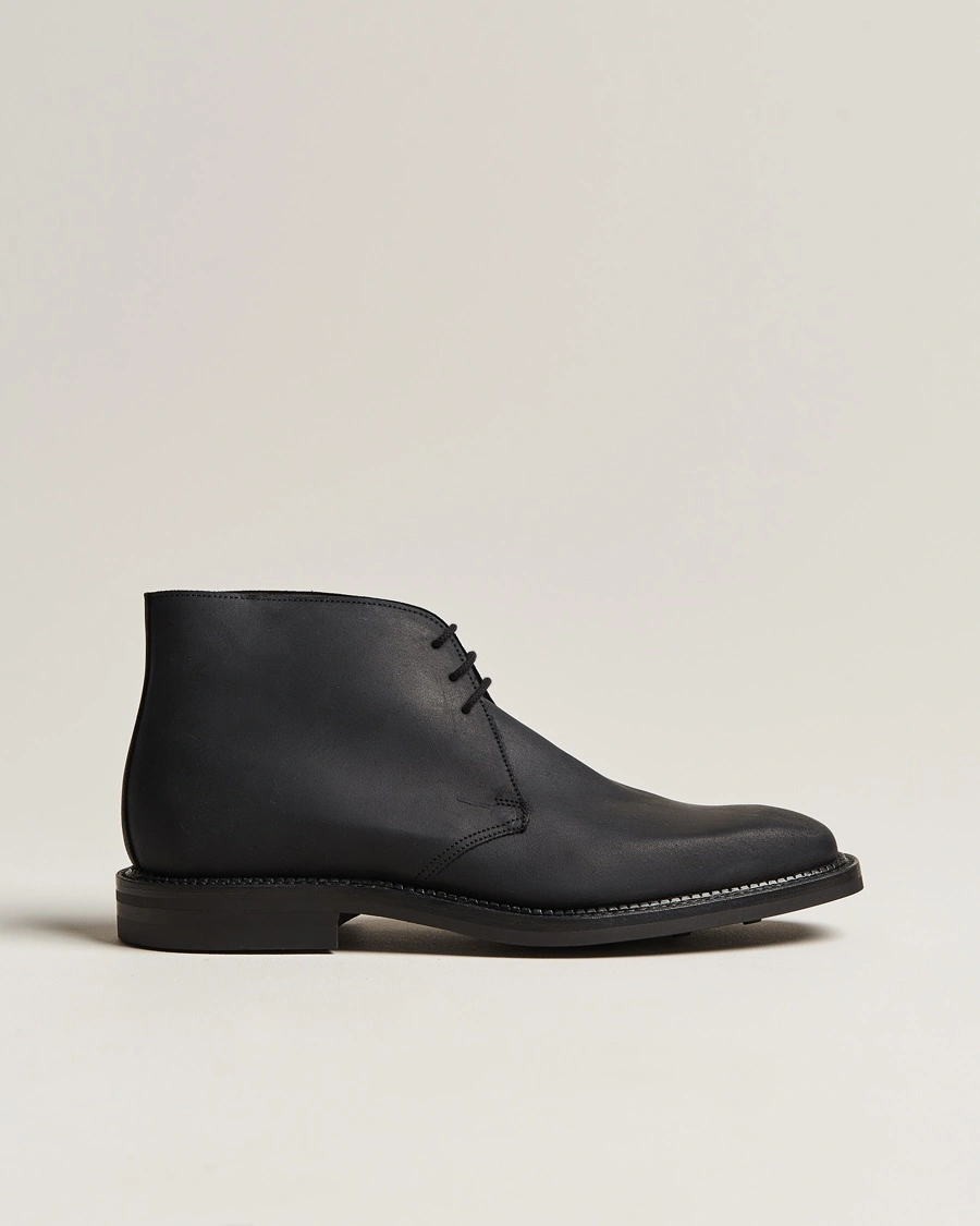 Crockett & Jones Molton Chukka Black Rough-Out Suede – Musta