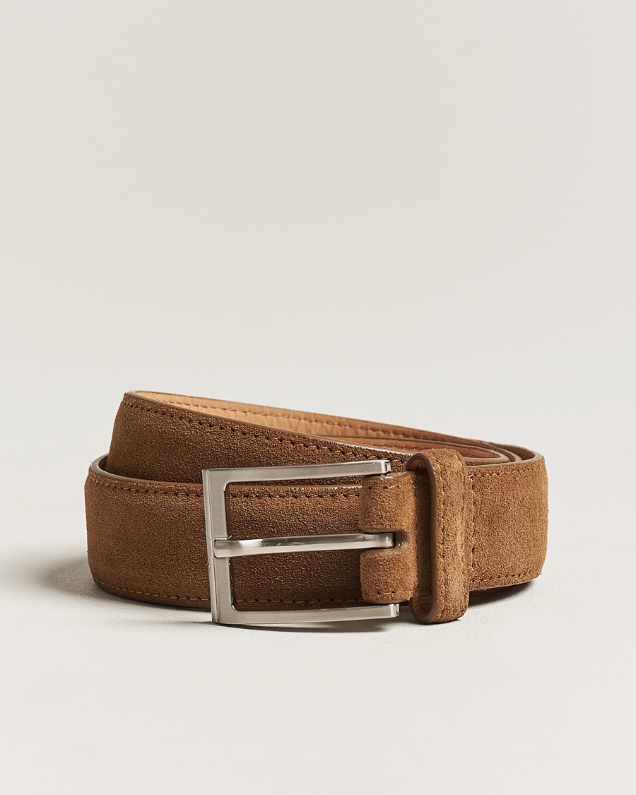 Loake Shoemakers William Suede Belt Tan – Ruskea