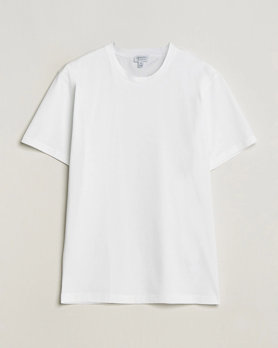 Sunspel Riviera Midweight T-Shirt White – Valkoinen