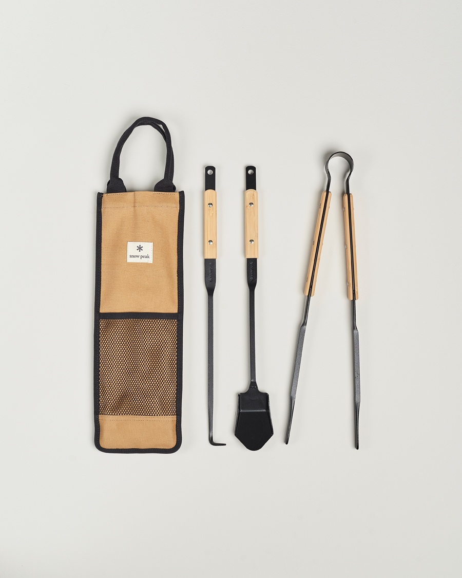 Snow Peak Fire Tool Set Pro Steel/Bamboo – Beige