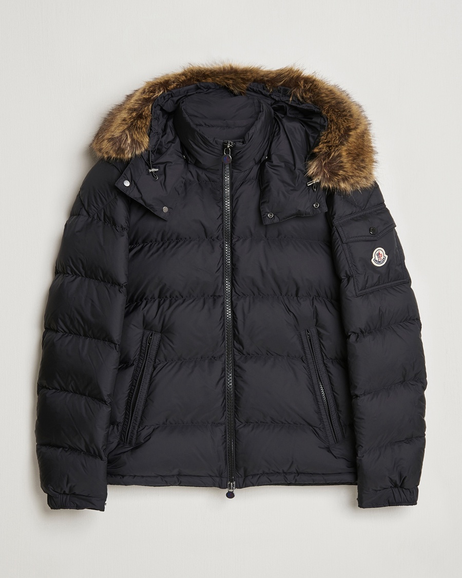 Moncler Maya Faux Fur Jacket Black – Musta