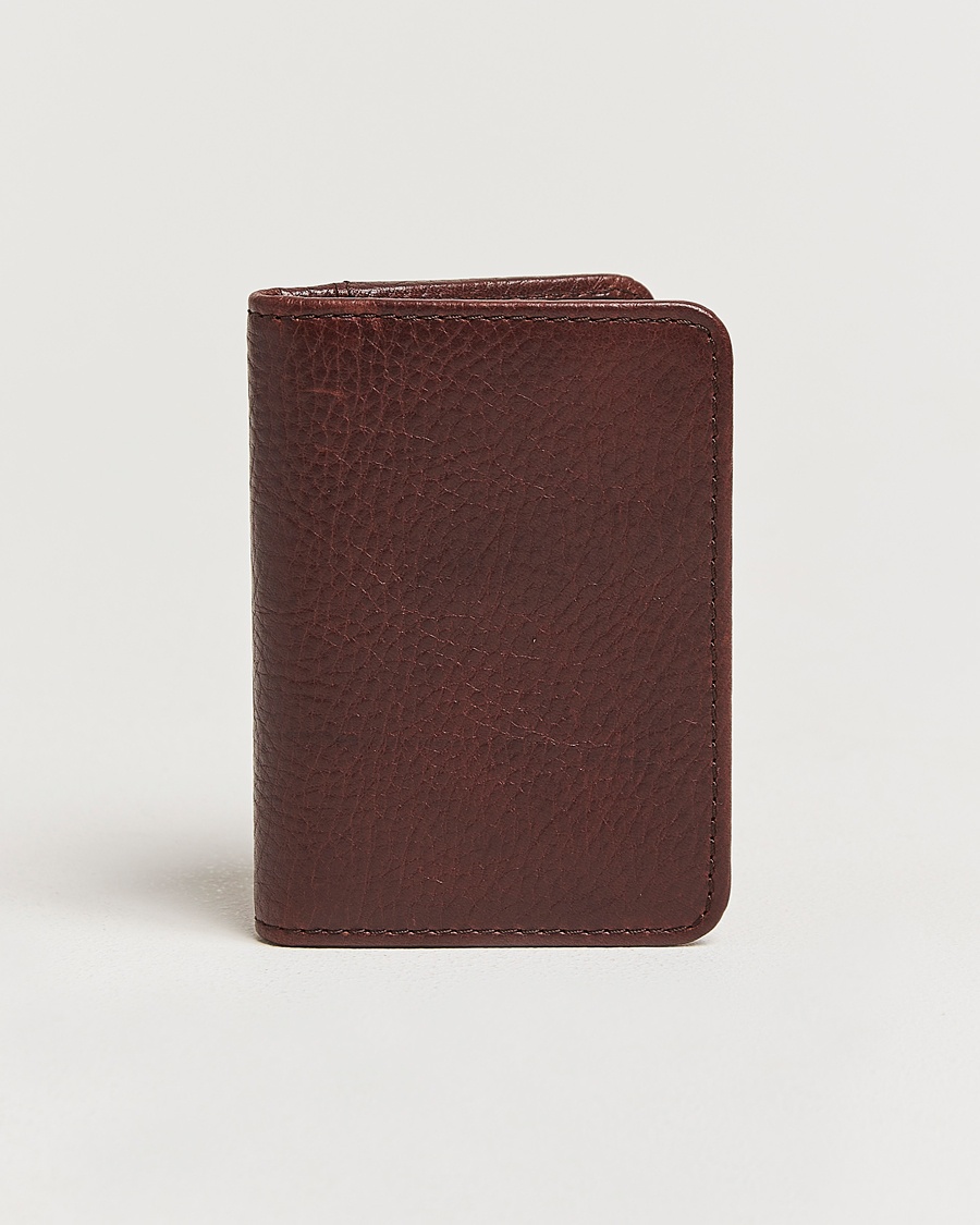 Loake Shoemakers Fenchurch Grained Leather Card Holder Dark Brown – Ruskea