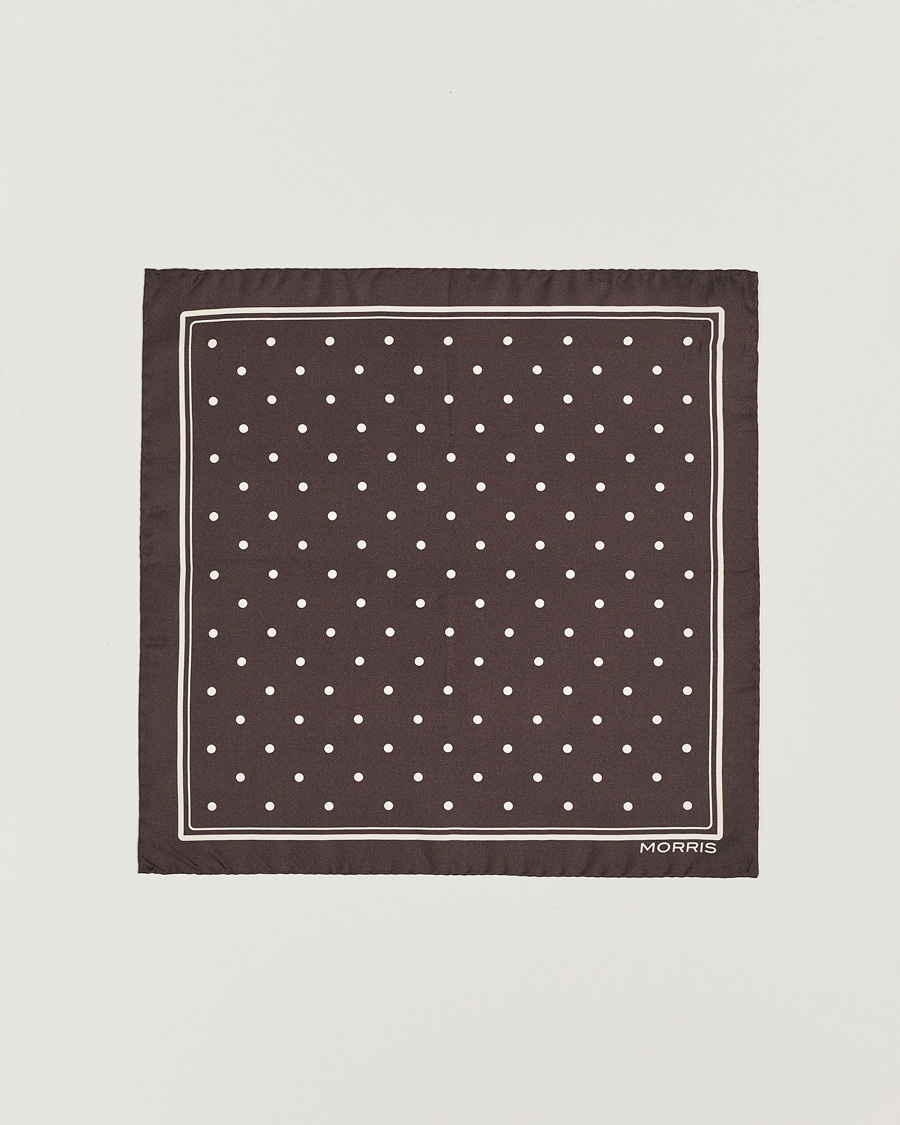 Morris Dot Pocket Square Brown – Ruskea