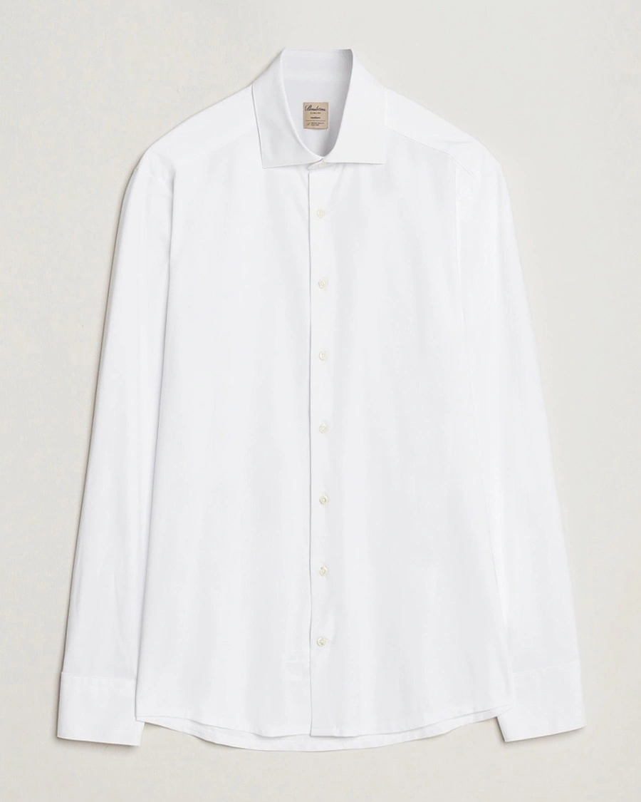 Stenströms Slimline Stretch Jersey Shirt White – Valkoinen