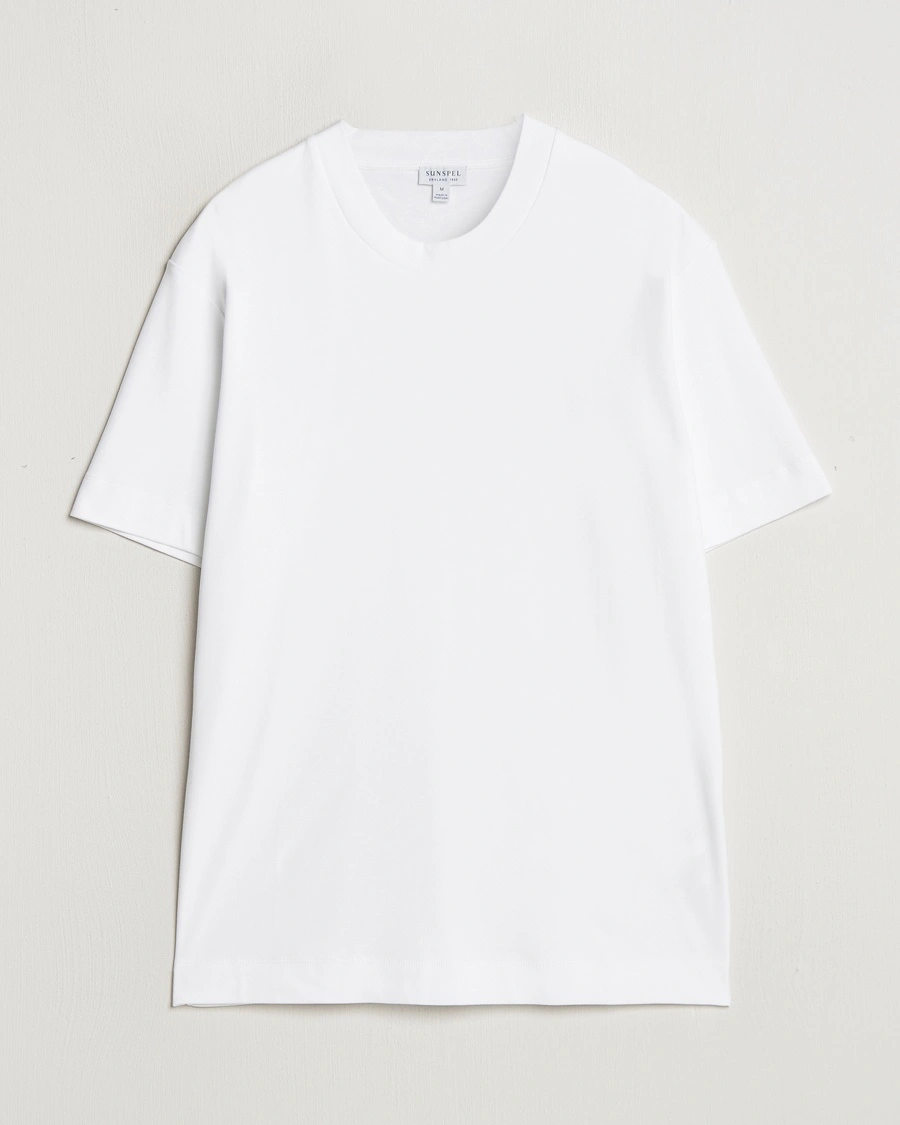Sunspel Heavy Weight Supima Cotton T-Shirt White – Valkoinen