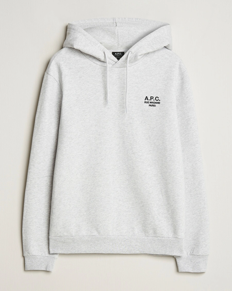 A.P.C. Rue Madame Hoodie Heather Grey/Black – Harmaa