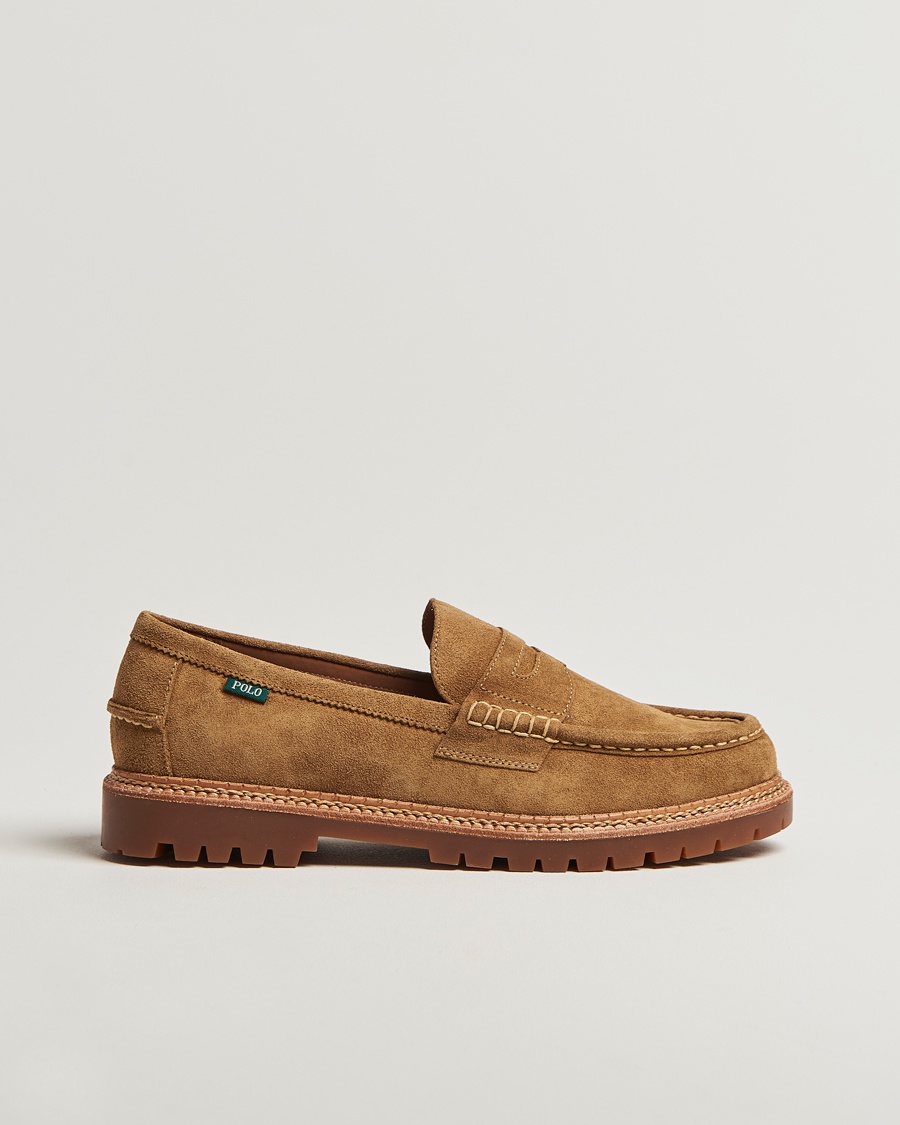 Polo Ralph Lauren Jett Suede Penny Loafer Desert Tan – Ruskea