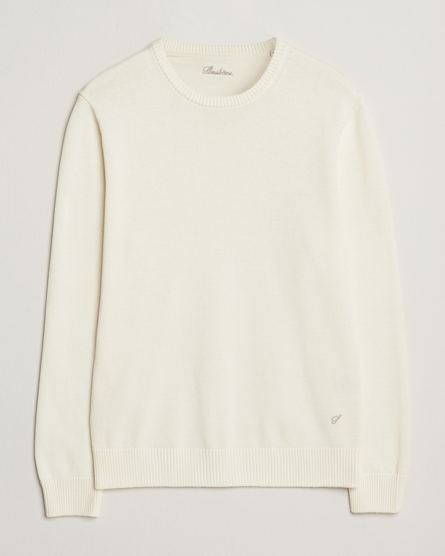 Stenströms Organic Cotton Knitted Sweater White – Valkoinen