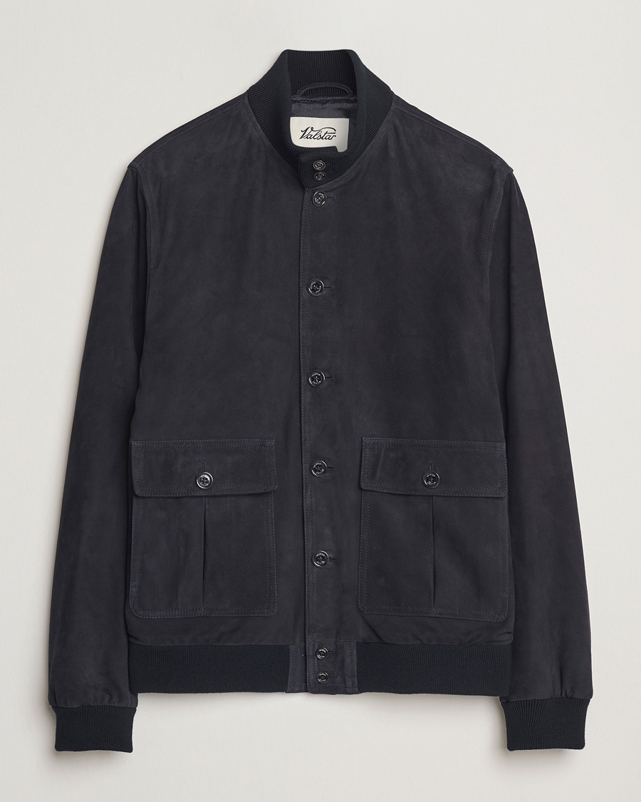 Valstar Valstarino Suede Jacket Navy – Sininen