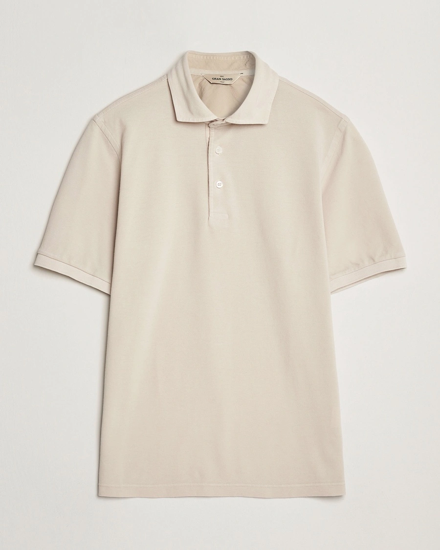 Gran Sasso Washed Polo Beige Melange – Beige