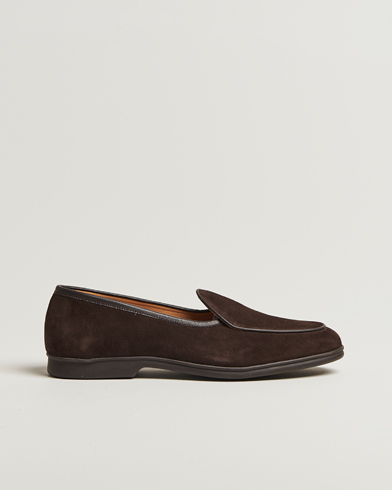 Myrqvist Ängby Walker Loafer Dark Brown Suede – Ruskea
