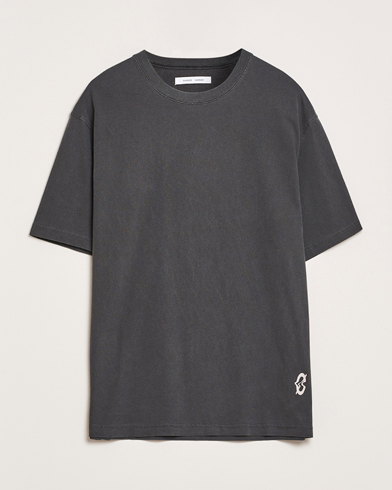 Samsøe Samsøe Printed Swirl Crew Neck T-Shirt Washed Black – Harmaa