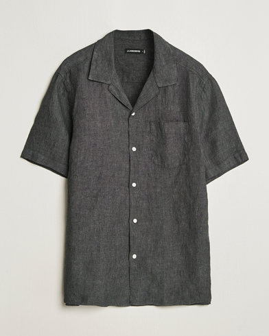 J.Lindeberg Elio Linen Melange Shirt Black – Musta