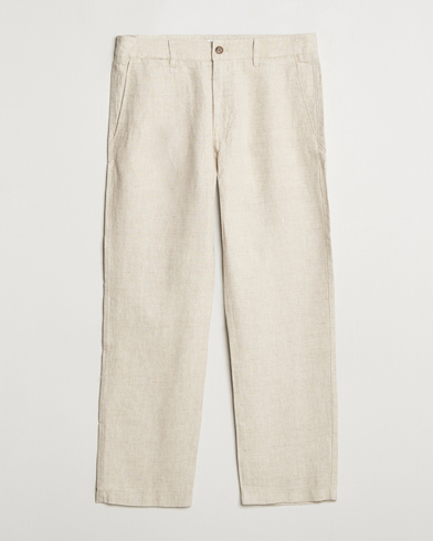NN07 Aden Regular Fit Linen Chinos Oat – Beige