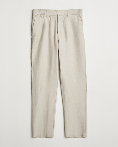 NN07 Billie Linen Drawstring Trousers Fog – Harmaa