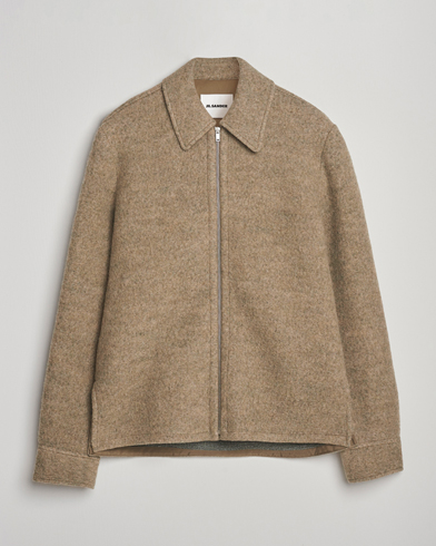 Jil Sander Felted Wool Shirt Jacket Beige – Beige