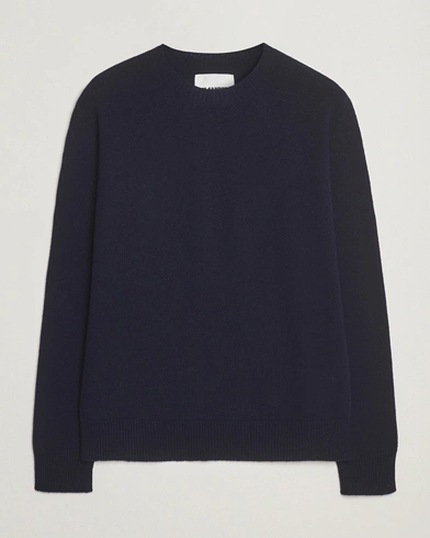 Jil Sander Wool/Cashmere Round Neck Sweater Navy – Sininen