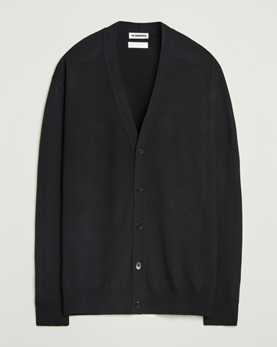 Jil Sander Superfine Merino Cardigan Black – Musta