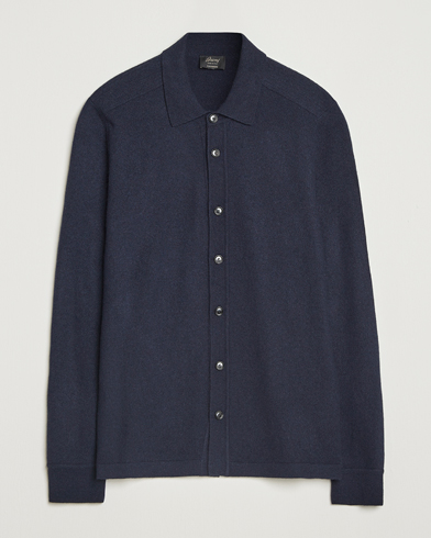 Brioni Cashmere Shirt Cardigan Navy – Sininen