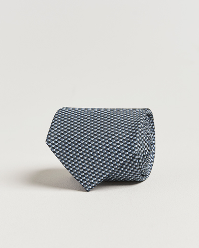 Brioni Printed Silk Tie Navy – Sininen