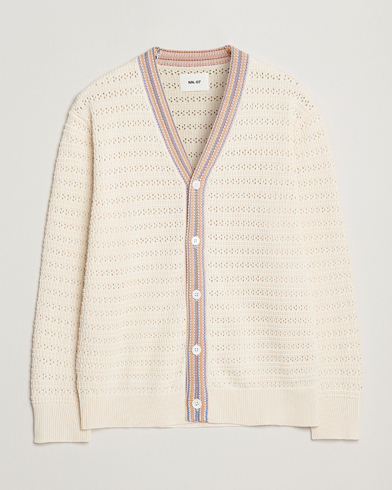NN07 Josh Knitted Cardigan Ivory – Valkoinen