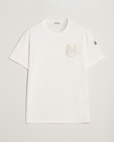 Moncler Embossed Logo T-Shirt Off White – Valkoinen