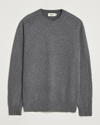 Altea Wool/Cashmere Crew Neck Pullover Charcoal – Harmaa