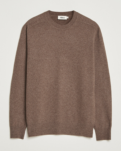 Altea Wool/Cashmere Crew Neck Pullover Brown – Ruskea