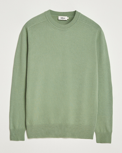 Altea Wool/Cashmere Crew Neck Pullover Green – Vihreä