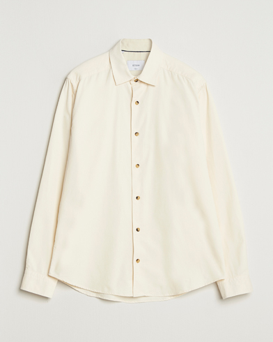 Eton Casual Fit Corduroy Shirt Off White – Valkoinen