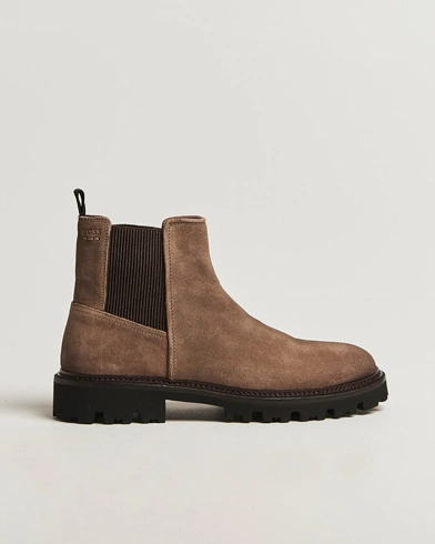 BOSS BLACK Julyo Suede Chelsea Boot Medium Beige – Beige